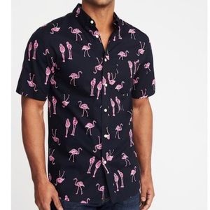 Old Navy Black Button Down Short Sleeve 